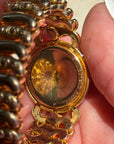 Vivian Grace Vintage Gold Etched Floral Gold Filled Sweetheart Bracelet - Vintage