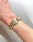 Vivian Grace Vintage Gold Etched Floral Gold Filled Sweetheart Bracelet - Vintage