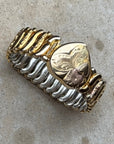 Vivian Grace Vintage Gold Etched Heart Gold Filled Sweetheart Bracelet - Vintage