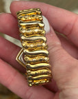 Vivian Grace Vintage Gold Etched Heart Gold Filled Sweetheart Bracelet - Vintage