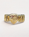Vivian Grace Vintage Gold Etched Heart Gold Filled Sweetheart Bracelet - Vintage