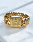 Vivian Grace Vintage Gold Monogram ‘A’ Gold Filled Sweetheart Bracelet - Vintage