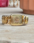 Vivian Grace Vintage Gold Monogram ‘A’ Gold Filled Sweetheart Bracelet - Vintage