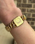 Vivian Grace Vintage Gold Monogram ‘A’ Gold Filled Sweetheart Bracelet - Vintage