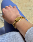 Vivian Grace Vintage Gold Monogram ‘A’ Gold Filled Sweetheart Bracelet - Vintage