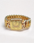 Vivian Grace Vintage Gold Monogram ‘A’ Gold Filled Sweetheart Bracelet - Vintage