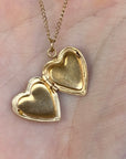 Vivian Grace Vintage Necklace Vintage Floral Heart Locket - 12k Gold Filled