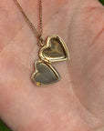 Vivian Grace Vintage Necklace Vintage Floral Heart Locket - 12k Gold Filled