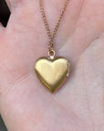 Vivian Grace Vintage Necklace Vintage Floral Heart Locket - 12k Gold Filled
