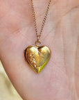 Vivian Grace Vintage Necklace Vintage Floral Heart Locket - 12k Gold Filled