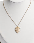 Vivian Grace Vintage Necklace Vintage Floral Heart Locket - 12k Gold Filled