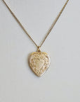 Vivian Grace Vintage Necklace Vintage Floral Heart Locket - 12k Gold Filled
