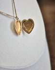 Vivian Grace Vintage Necklace Vintage Floral Heart Locket - 12k Gold Filled