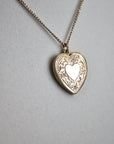 Vivian Grace Vintage Necklace Vintage Floral Heart Locket - 12k Gold Filled