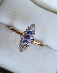 Vivian Grace Vintage Ring Vintage Diamond and Sapphire Ring