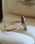 Vivian Grace Vintage Ring Vintage Diamond and Sapphire Ring