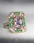 Vivian Grace Emerald Morganite Mosaic Cocktail Ring