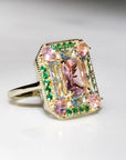 Vivian Grace Emerald Morganite Mosaic Cocktail Ring