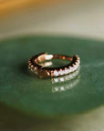 Vivian Grace Jewelry Earrings Gold Pave Huggies