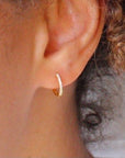 Vivian Grace Jewelry Earrings Gold Pave Huggies