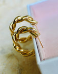 Vivian Grace Jewelry Earrings Gold Twist Hoops