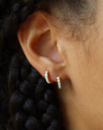 Vivian Grace Jewelry Earrings Opal Huggies