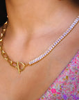 Vivian Grace Jewelry Necklace Baguette Toggle Chain Necklace