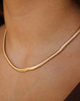 Vivian Grace Jewelry Necklace Gold 4mm Gold Herringbone Chain Necklace