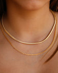 Vivian Grace Jewelry Necklace Gold 4mm Gold Herringbone Chain Necklace