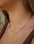 Vivian Grace Jewelry Necklace Gold 4mm Gold Herringbone Chain Necklace