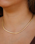 Vivian Grace Jewelry Necklace Gold 4mm Gold Herringbone Chain Necklace