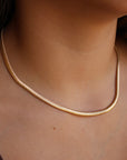 Vivian Grace Jewelry Necklace Gold 4mm Gold Herringbone Chain Necklace