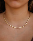 Vivian Grace Jewelry Necklace Gold 4mm Gold Herringbone Chain Necklace