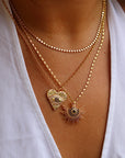Vivian Grace Jewelry Necklace Gold Evil Eye Heart Pendant