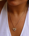 Vivian Grace Jewelry Necklace Gold Evil Eye Heart Pendant