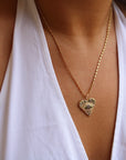 Vivian Grace Jewelry Necklace Gold Evil Eye Heart Pendant
