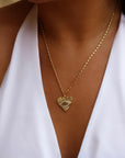Vivian Grace Jewelry Necklace Gold Evil Eye Heart Pendant