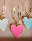 Vivian Grace Jewelry Necklace Gold-Filled Enamel Heart Charm Necklace