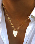 Vivian Grace Jewelry Necklace Gold-Filled Enamel Heart Charm Necklace