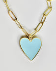 Vivian Grace Jewelry Necklace Gold-Filled Enamel Heart Charm Necklace