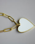 Vivian Grace Jewelry Necklace Gold-Filled Enamel Heart Charm Necklace