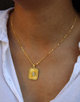 Vivian Grace Jewelry Necklace Gold Gold-Filled Opal Sunburst Pendant