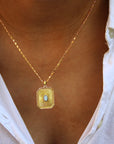 Vivian Grace Jewelry Necklace Gold Gold-Filled Opal Sunburst Pendant