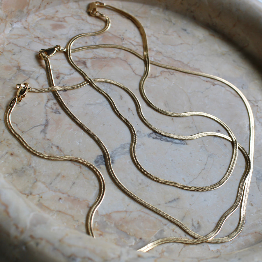 Vivian Grace Jewelry Necklace Gold Gold Filled Snake Chain Necklace