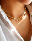 Vivian Grace Jewelry Necklace Gold Gold Filled Snake Chain Necklace