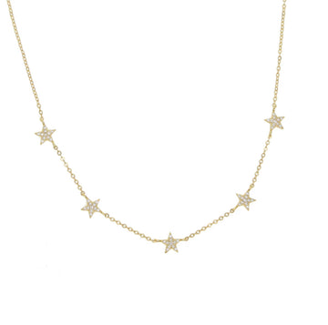 Vivian Grace Jewelry Necklace Gold Pave Star Choker