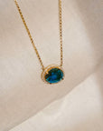 Vivian Grace Jewelry Necklace Ocean Teal Sapphire & Topaz Skye Necklace