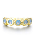 Vivian Grace Jewelry Ring Blue Opal Bezel Ring