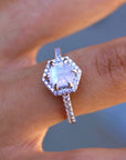 Vivian Grace Jewelry Ring Emma Hexagon Moonstone Ring