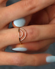 Vivian Grace Jewelry Ring Gold Filled Double Arch Stacking Ring